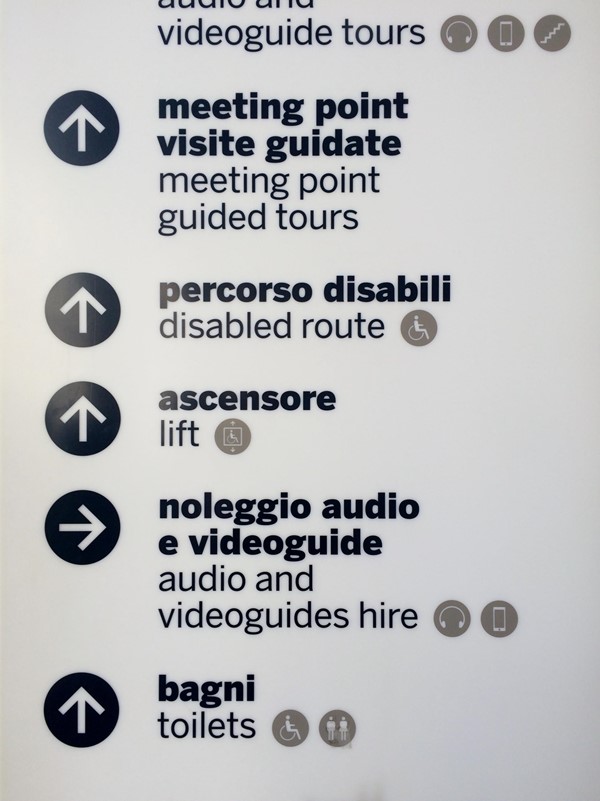 Colosseum signage.