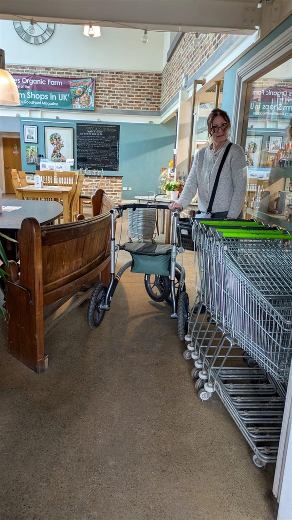 Slightly cramped with the trolleys but passable.