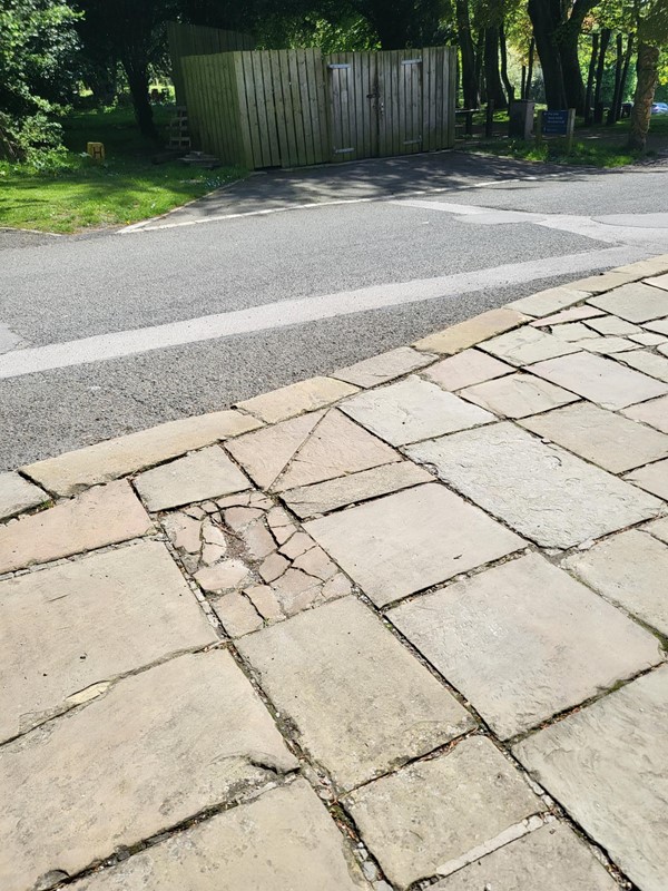Picture of some uneven paving