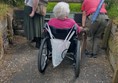 Wheelchair user at Murton farm