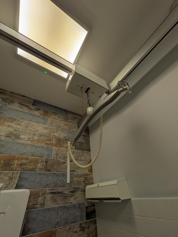 Image of Ceiling Track hoist in the Changing Places toilet