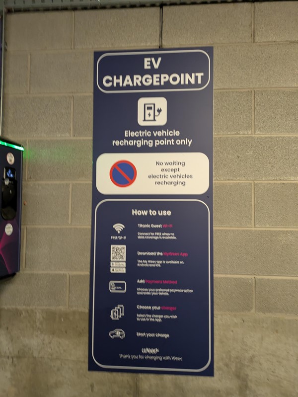 Image of EV Chargepoint signage