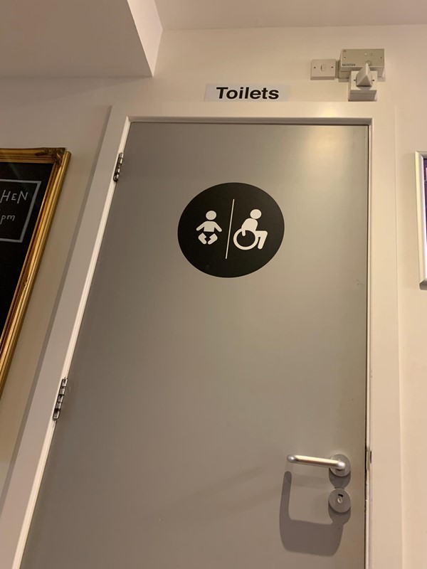 Sign of accessibile toilet
