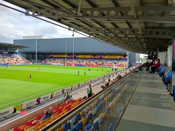 Wheelchair viewing area and view of the stadium