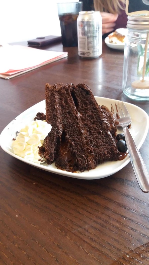 The chocolate cake