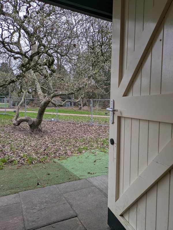 Image of door from accessible toilet