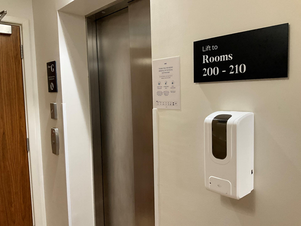 A lift that will take you up to your rooms of 200 to 210