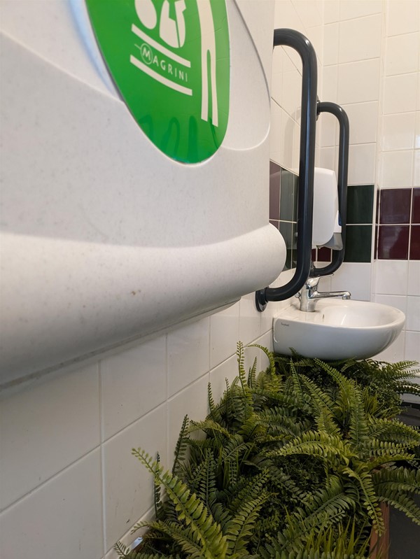 Image of baby change table in the accessible toilet