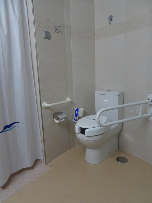 Toilet in bedroom