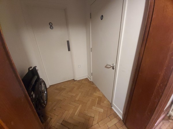 Doorway to accessible toilet