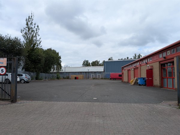 image of the gate and the parking lot