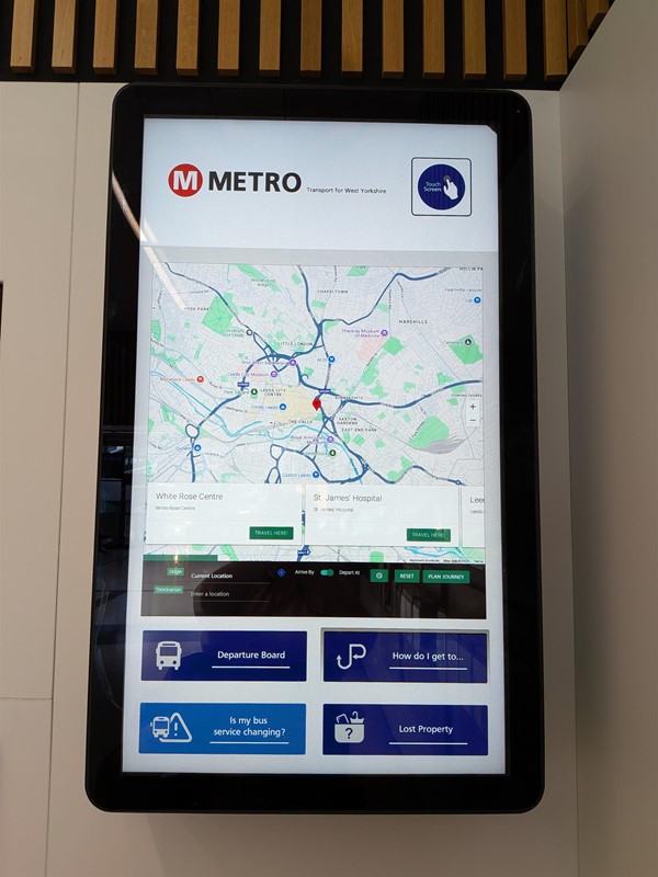 image of touch screen travel planner