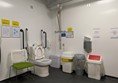 Image of Ceiling Track hoist, closomat toilet and bins