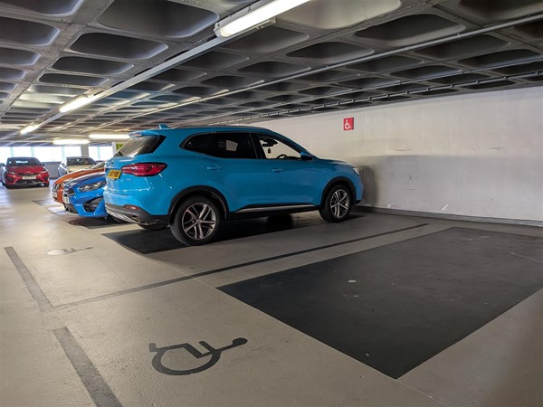 image of disabled parking spaces on level 2