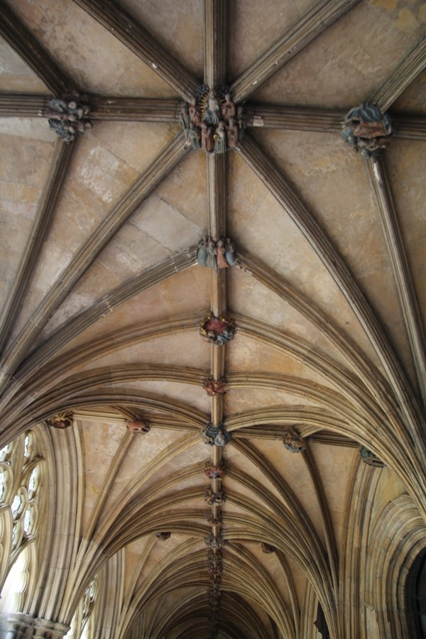 Roof bosses in cloisters