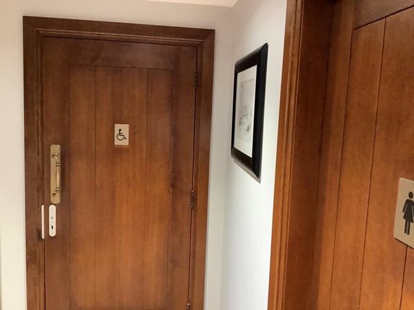 Picture of the accessible toilet door