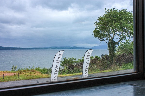 View of Fintry Bay out of the restaurant window.