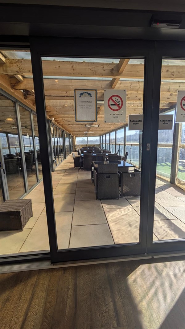 The dog friendly area.
