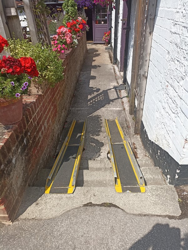 Ramped access from the carpark