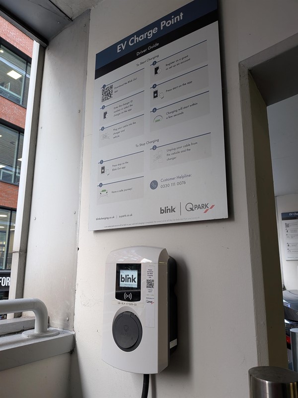 image of electric vehicle charging point