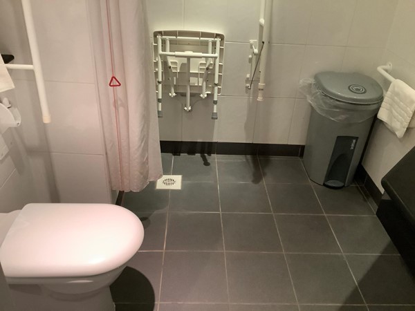 (9) walk in shower room with plenty of room to move about