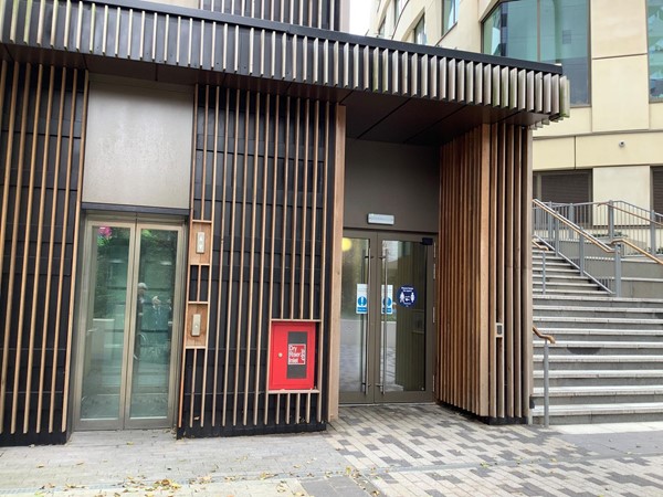 you will arrive at this small passage, from where you can take the lift down one level