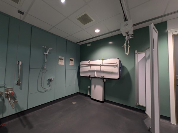 Image of adjustable change bed in the Changing Places toilet