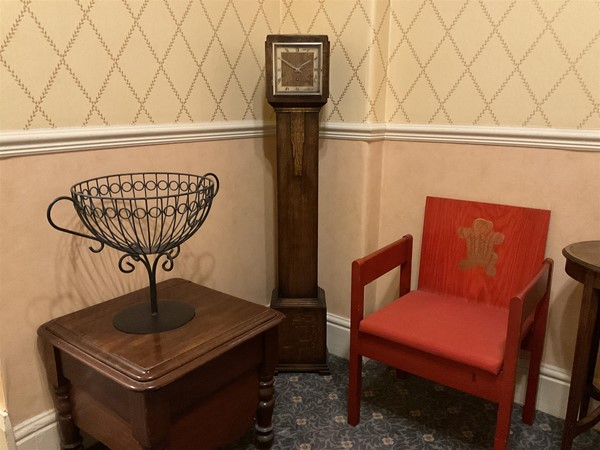 Prince Charles Investiture chair at Caernarfon castle.