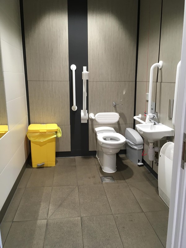 The accessible toilet at the Interchange