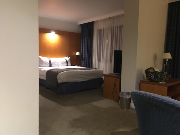 Bed area off to the left when you enter the room