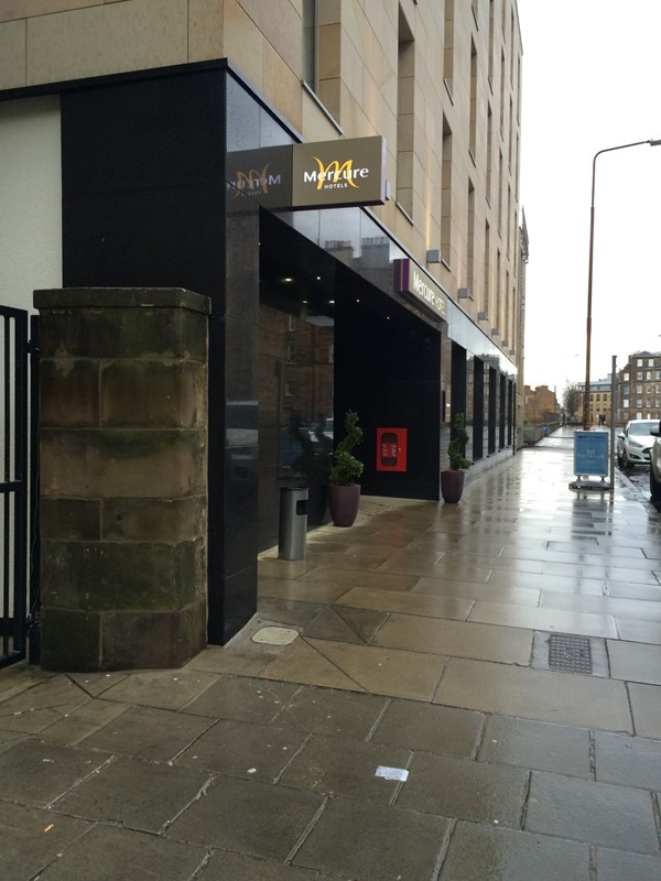 The approach to the hotel