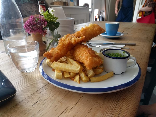 The fish and chips were excellent!