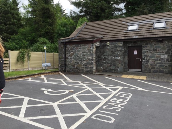Accessible loo in the car park