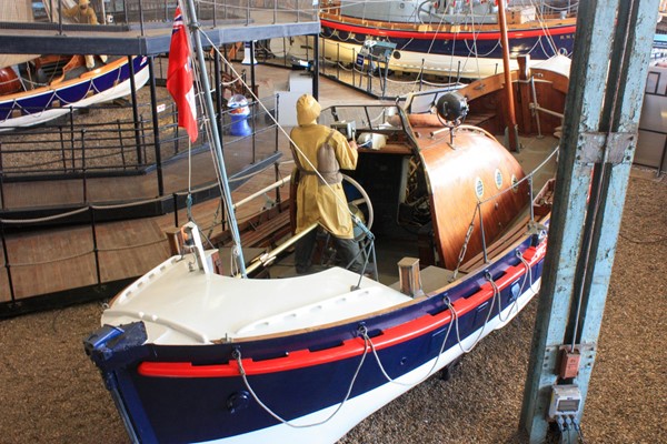 Lifeboat in foreground but behind is a ramp, showing good access.