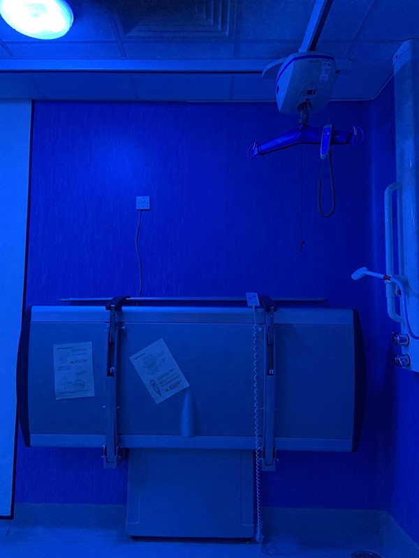 image of instructions on the underside of the fold-down changing bench in the Changing Places toilet