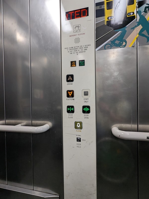 Image of  buttons in lift