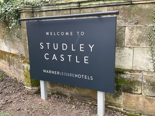 Image of a sign for Studley castle