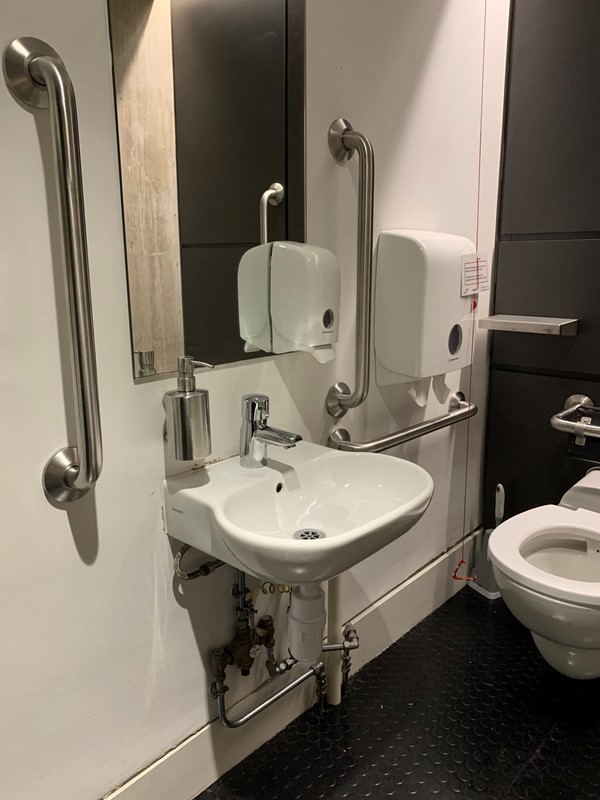 Sink in accessible toilet