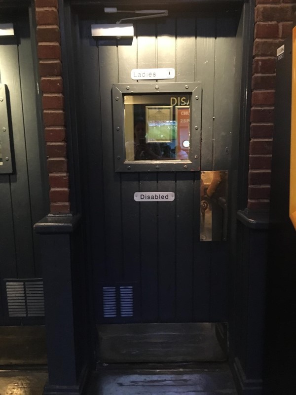 Entrance of accessible loo