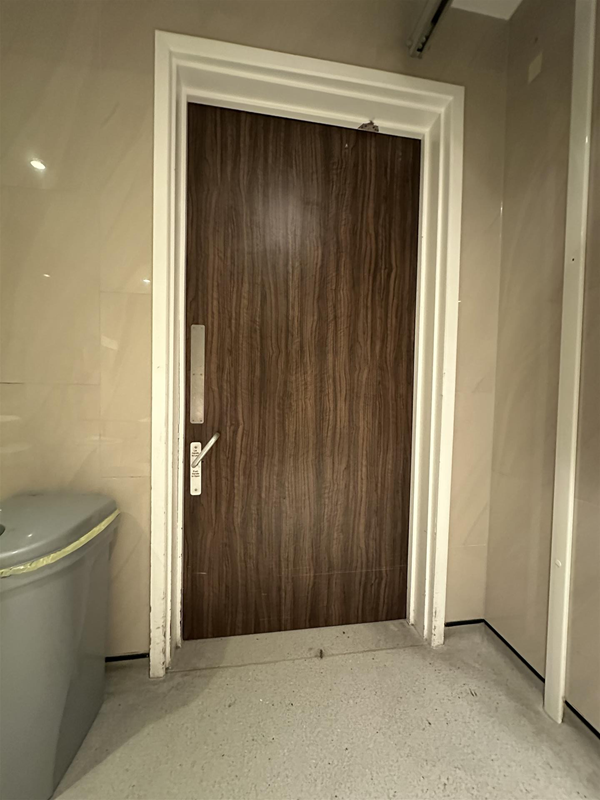 Image of accessible toilet door from the inside