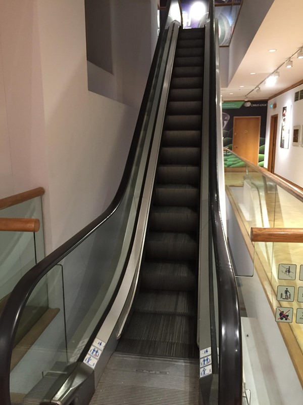 Escalator at the City Art Centre