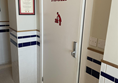 Image of a toilet door