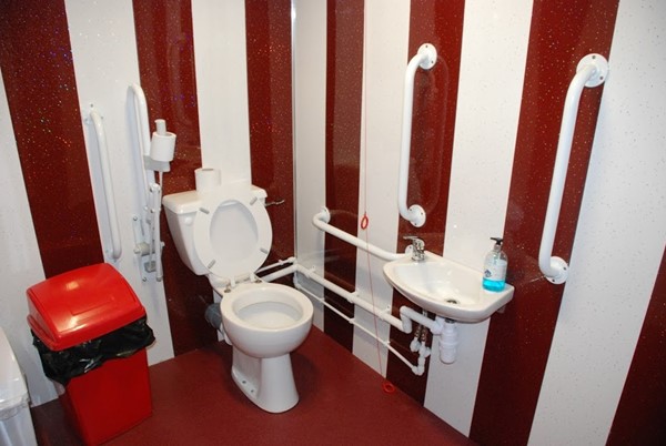Accessible toilet at Glasgow Speedway