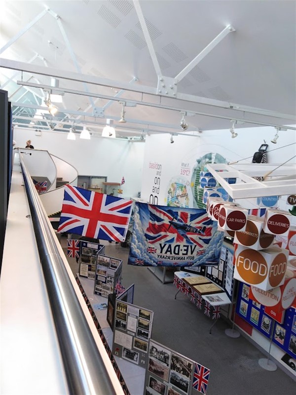 View downstairs from the gallery.
