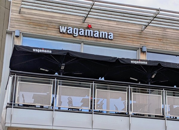 Image of wagamama sign from outside