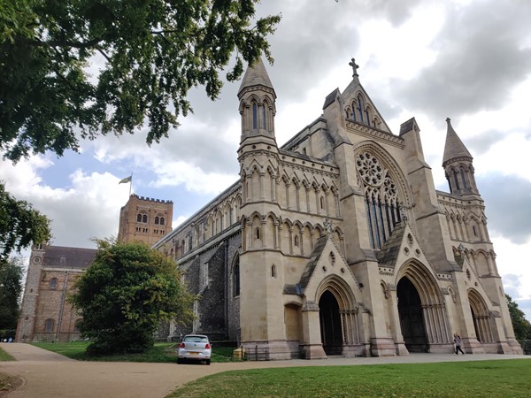 A general view of the cathedral from its west end.