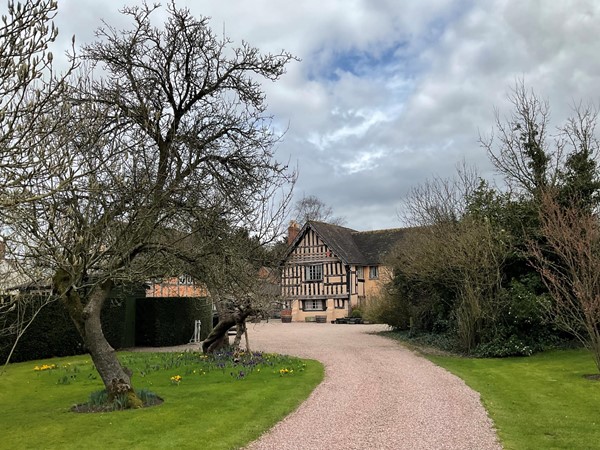 Pathway leads towards the old hall