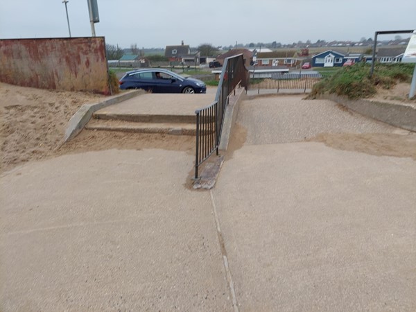 From beach path to car park