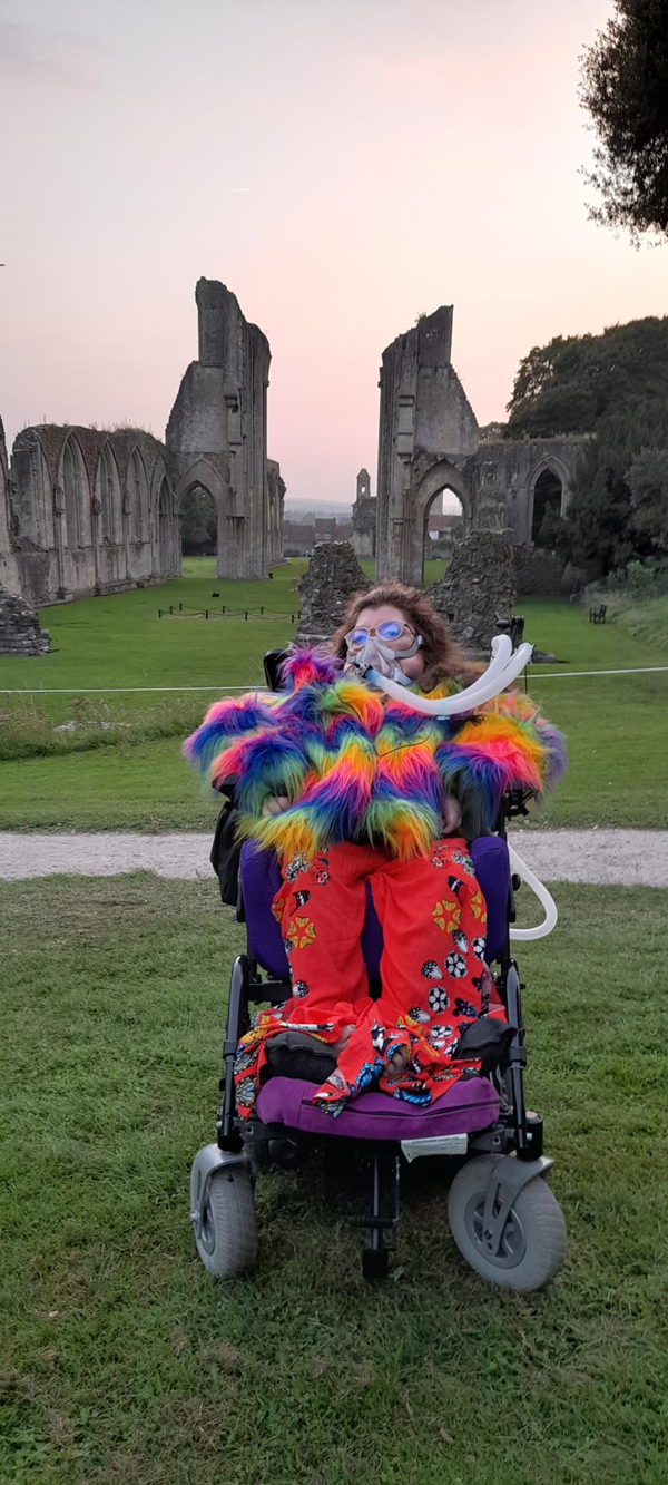 Picture of the reviewer at Glastonbury Abbey