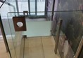 Platform lift at the entrance